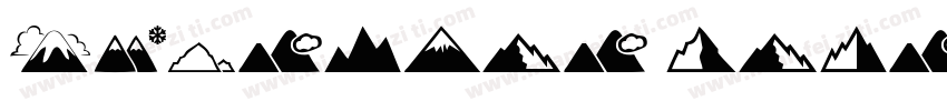 mountain sign字体转换
